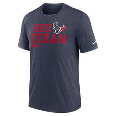 Houston Texans Nike Overlap Lockup Tri-Blend T-Shirt