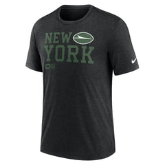 New York Jets Nike Overlap Lockup Tri-Blend T-Shirt