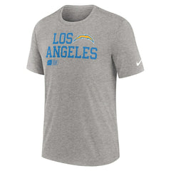 Los Angeles Chargers Nike Overlap Lockup Tri-Blend T-Shirt