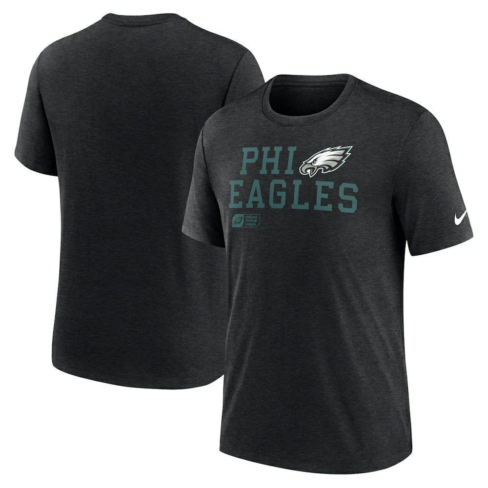 Philadelphia Eagles Nike Overlap Lockup Tri-Blend T-Shirt