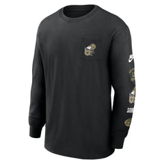 New Orleans Saints Nike Rewind Heavy Max90 Pocket Long Sleeve T-Shirt