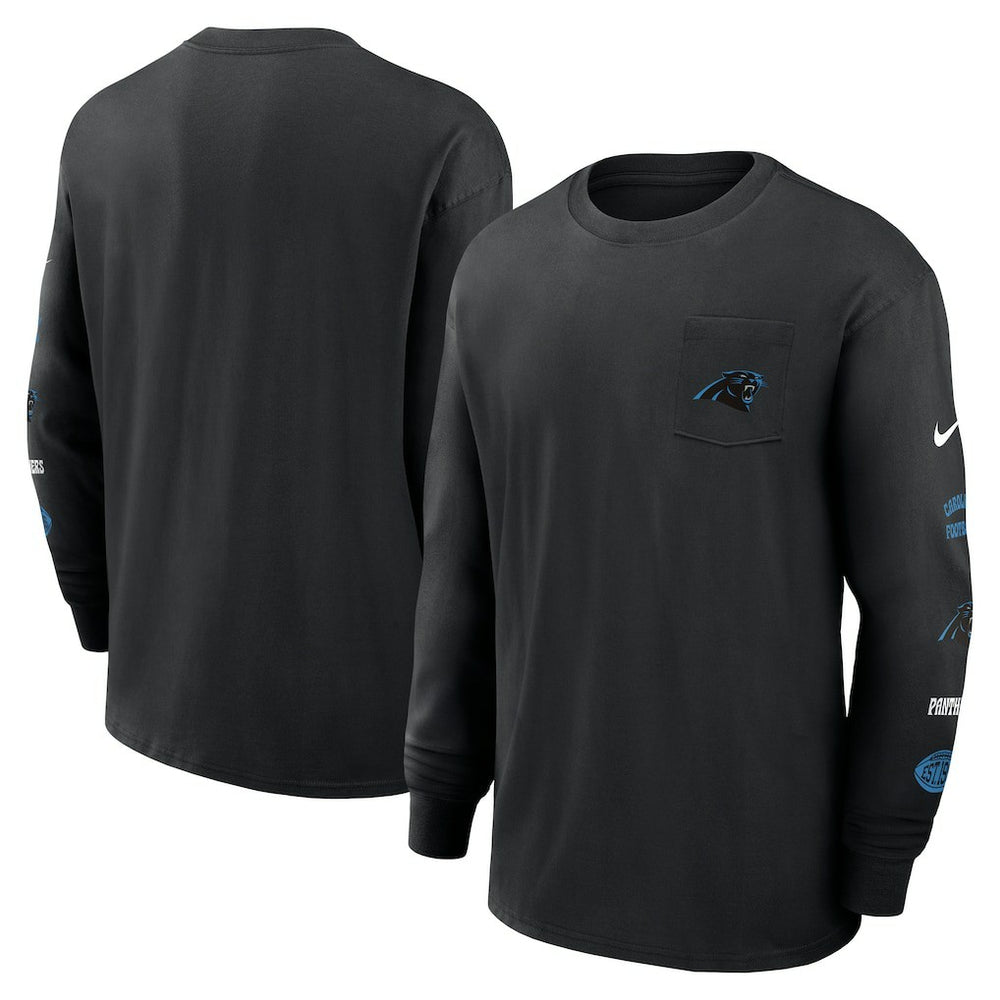 Carolina Panthers Nike Rewind Heavy Max90 Pocket Long Sleeve T-Shirt