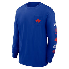 Buffalo Bills Nike Rewind Heavy Max90 Pocket Long Sleeve T-Shirt