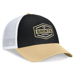 New Orleans Saints Fanatics Bench Trucker Adjustable Hat