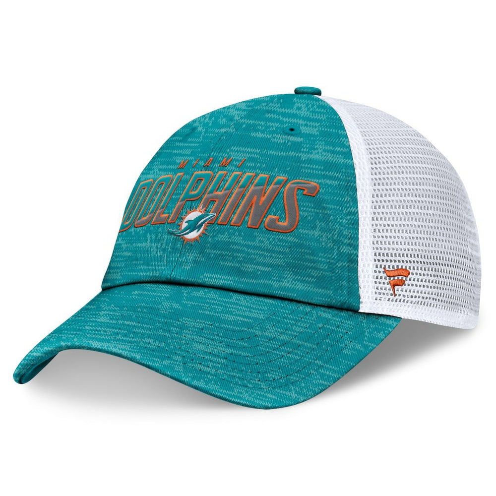 Miami Dolphins Fanatics Challenge Trucker Adjustable Hat