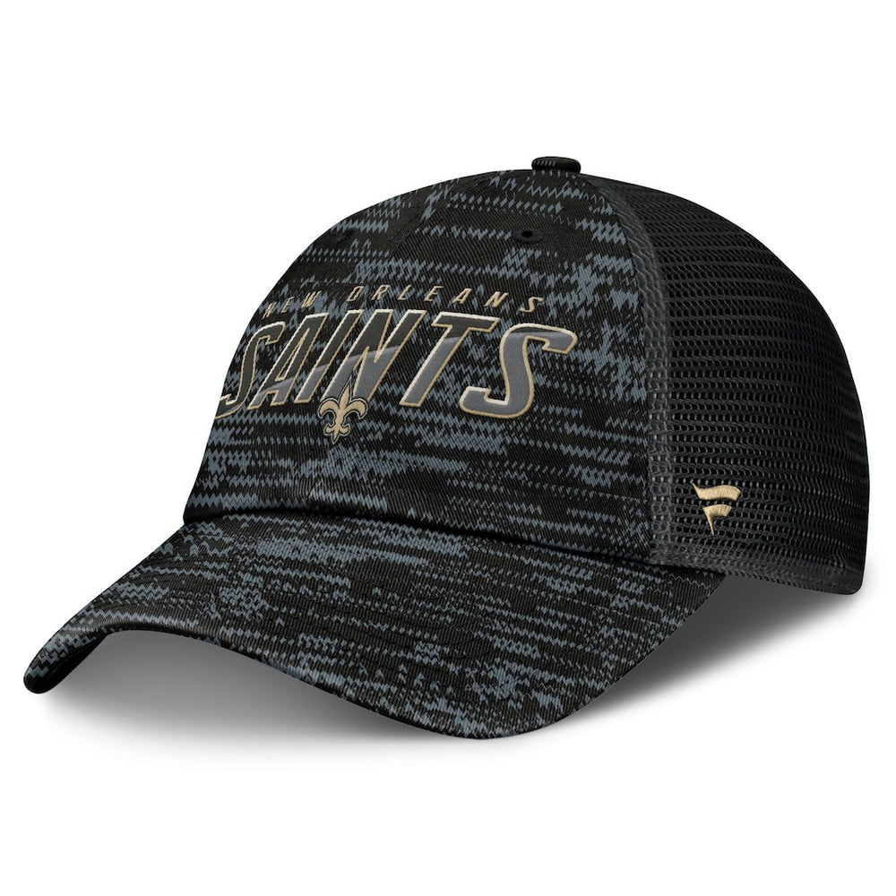 New Orleans Saints Fanatics Challenge Trucker Adjustable Hat