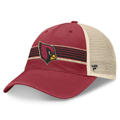 Arizona Cardinals Fanatics Center Stripe Trucker Adjustable Hat