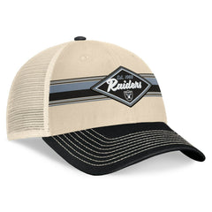 Las Vegas Raiders Fanatics Diamond Stripe Trucker Adjustable Hat
