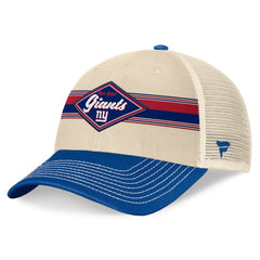 New York Giants Fanatics Diamond Stripe Trucker Adjustable Hat