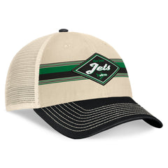 New York Jets Fanatics Diamond Stripe Trucker Adjustable Hat