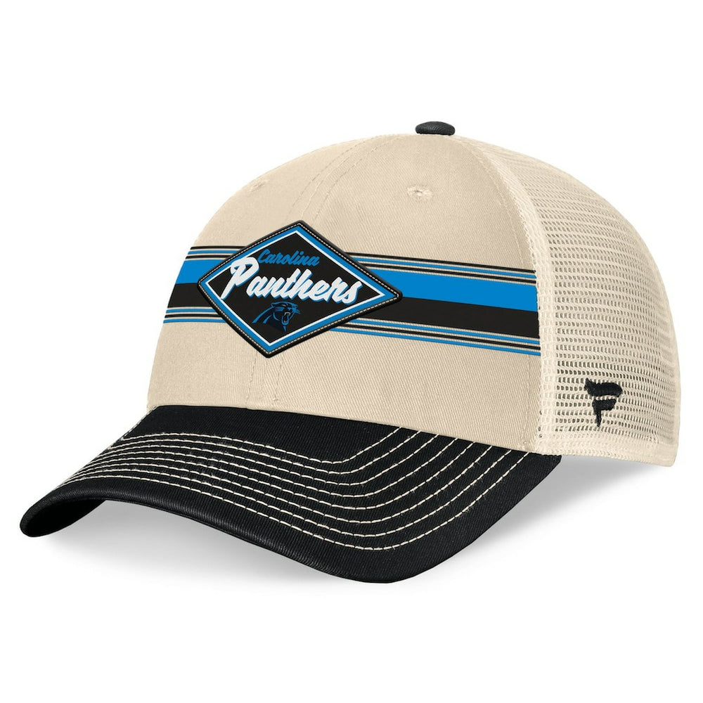 Carolina Panthers Fanatics Diamond Stripe Trucker Adjustable Hat