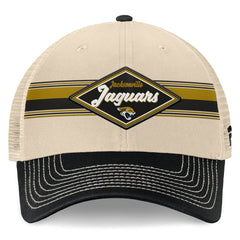 Jacksonville Jaguars Fanatics Diamond Stripe Trucker Adjustable Hat