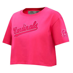 St. Louis Cardinals Pro Standard Women's Triple Pink Boxy Cropped T-Shirt | MLB Near me