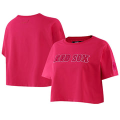 Boston Red Sox Pro Standard Women's Triple Pink Boxy Cropped T-Shirt | MLB Near me