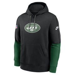 New York Jets Nike Throwback Logo Club Tri-Blend Pullover Hoodie