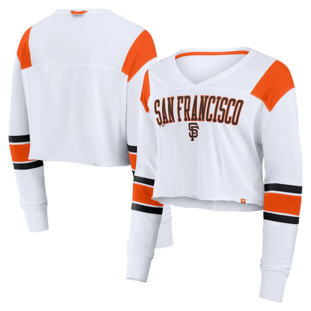 San Francisco Giants Fanatics Women's Stretch Cropped Fashion Long Sleeve T-Shirt | MLB Outlet
