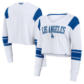 Los Angeles Dodgers Fanatics Women's Stretch Cropped Fashion Long Sleeve T-Shirt | MLB For sale