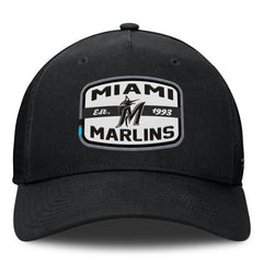 Miami Marlins Fanatics Team Patch A-Frame Trucker Snapback Hat | MLB Discount