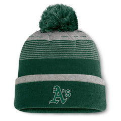 Athletics Fanatics Fundamental Gradient Cuffed Knit Hat with Pom | MLB New