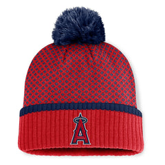 Los Angeles Angels Fanatics Women's Fundamental Jacquard Cuffed Knit Hat with Pom | MLB Online