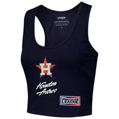 Houston Astros Pro Standard Women's Fast Lane Fitted Tri-Blend Cropped Tank Top | MLB Near me