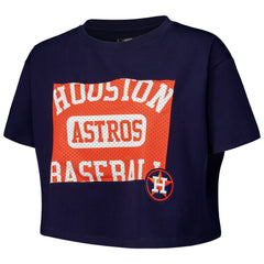 Houston Astros Pro Standard Women's Made To Play Boxy Cropped T-Shirt | MLB Outlet