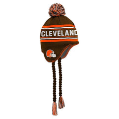 Cleveland Browns Youth Jacquard Tassel Knit Hat with Pom
