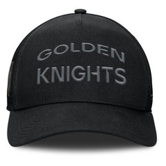Vegas Golden Knights Fanatics Authentic Pro Road Stack Text A-Frame Adjustable Hat Discount