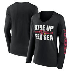 Arizona Cardinals Fanatics Hometown Sweep Long Sleeve V-Neck T-Shirt