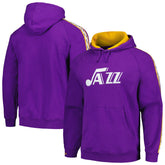 Utah Jazz Hardwood Classics Nights Raglan Pullover Hoodie New