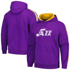 Utah Jazz Hardwood Classics Nights Raglan Pullover Hoodie New