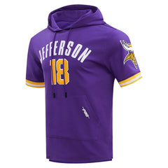 Minnesota Vikings Justin Jefferson Pro Standard Player Name & Number Hoodie T-Shirt