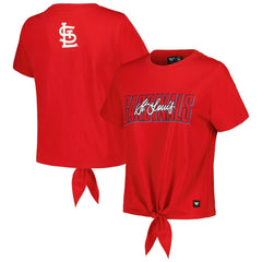 St. Louis Cardinals The Wild Collective Women's Twist Front T-Shirt | MLB For sale
