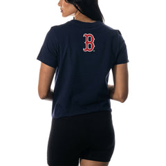 Boston Red Sox The Wild Collective Women's Twist Front T-Shirt | MLB Sale