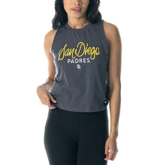 San Diego Padres The Wild Collective Women's Side Knot Tank Top | MLB On Sale