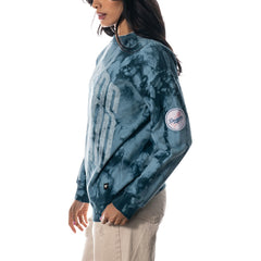 Los Angeles Dodgers The Wild Collective Women's Overdyed Pullover Sweatshirt | MLB For sale