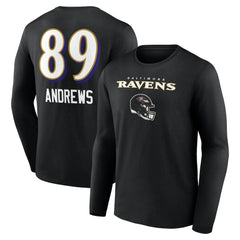 Baltimore Ravens Mark Andrews Team Wordmark Player Name & Number Long Sleeve T-Shirt