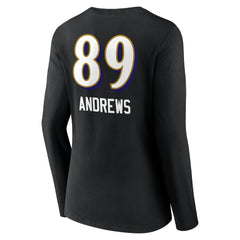 Baltimore Ravens Mark Andrews Women's Team Wordmark Player Name & Number Long Sleeve V-Neck T-Shirt