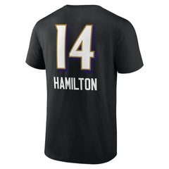 Baltimore Ravens Kyle Hamilton Team Wordmark Player Name & Number T-Shirt