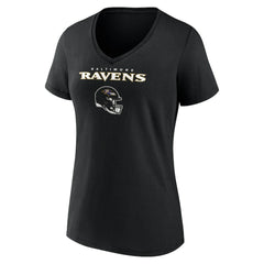 Baltimore Ravens Kyle Hamilton Women's Team Wordmark Player Name & Number V-Neck T-Shirt