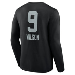 Las Vegas Raiders Tyree Wilson Team Wordmark Player Name & Number Long Sleeve T-Shirt