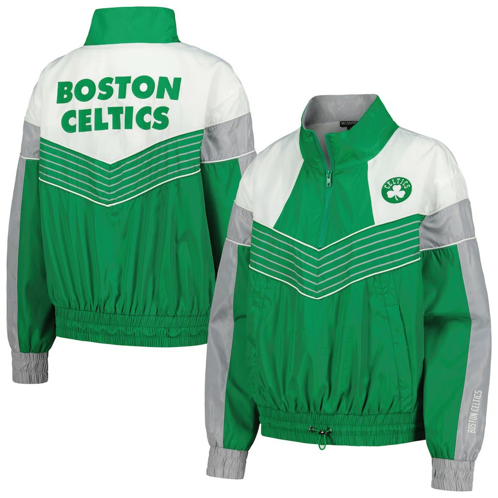 Boston Celtics The Wild Collective Women's Courtside Half-Zip Track Jacket For Sale