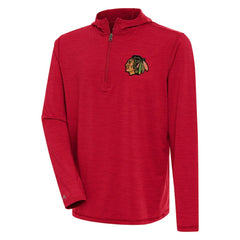 Chicago Blackhawks Antigua Tidy Quarter-Zip Pullover Hoodie Sale