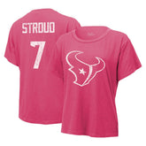 Houston Texans C.J. Stroud Majestic Threads Women's Name & Number T-Shirt