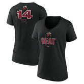 Tyler Herro Miami Heat Women's Behind The Back Name & Number V-Neck T-Shirt Discount
