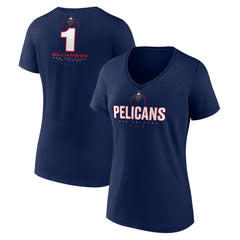 Zion Williamson New Orleans Pelicans Women's Behind The Back Name & Number V-Neck T-Shirt Online