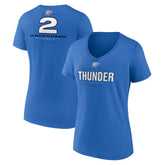 Shai Gilgeous-Alexander Oklahoma City Thunder Women's Behind The Back Name & Number V-Neck T-Shirt Discount