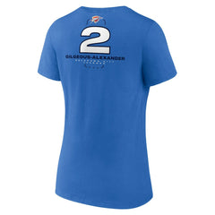 Shai Gilgeous-Alexander Oklahoma City Thunder Women's Behind The Back Name & Number V-Neck T-Shirt Discount