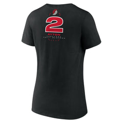 Deandre Ayton Portland Trail Blazers Women's Behind The Back Name & Number V-Neck T-Shirt For Sale