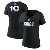 Domantas Sabonis Sacramento Kings Women's Behind The Back Name & Number V-Neck T-Shirt For Sale